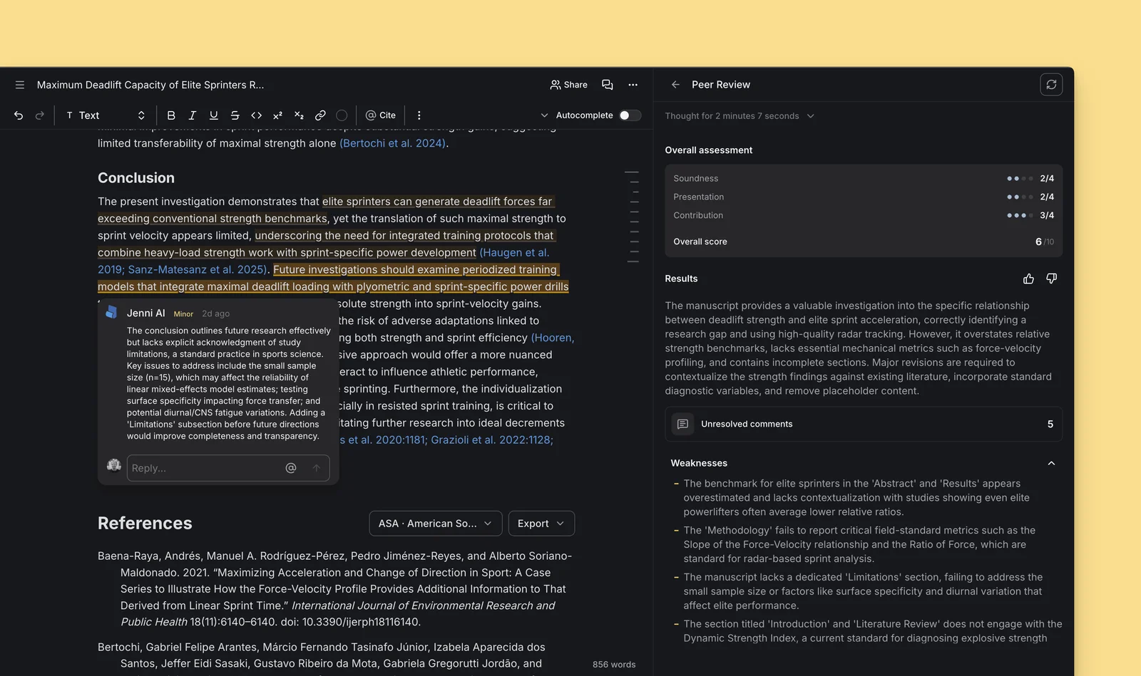 peer review feature